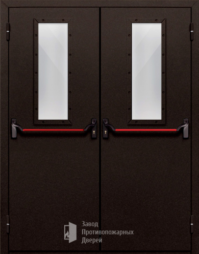 Фото двери «Двупольная со стеклом и антипаникой №610» в Перми