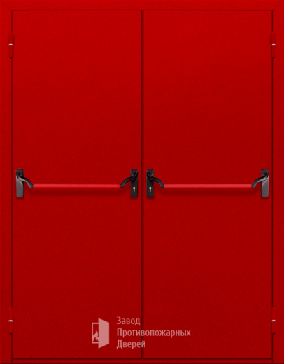 Фото двери «Двупольная глухая с антипаникой (красная)» в Перми