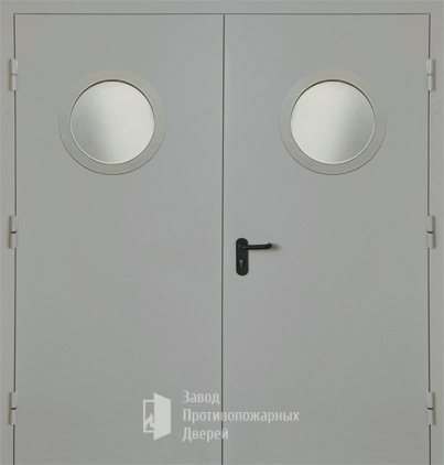 Фото двери «Двупольная с круглым стеклом EI-30» в Перми