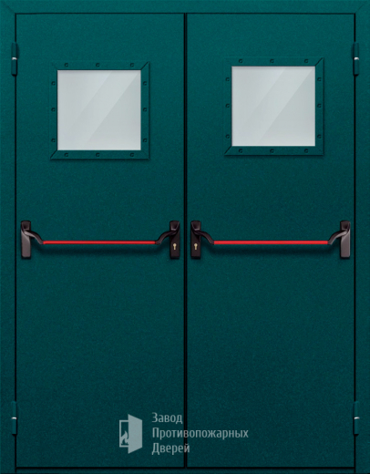 Фото двери «Двупольная со стеклом и антипаникой №56» в Перми