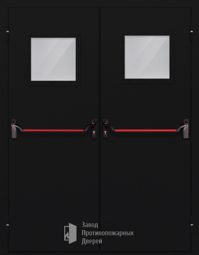 Фото двери «Двупольная со стеклом и антипаникой №54» в Перми
