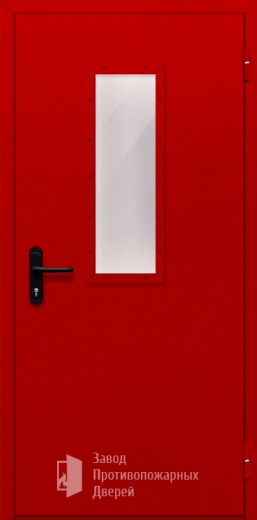 Фото двери «Однопольная со стеклом (красная)» в Перми