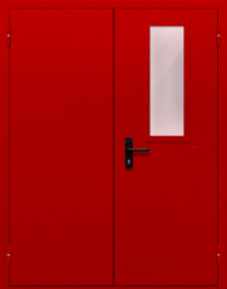 Фото двери «Двупольная со стеклом (красная)» в Перми