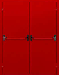 Фото двери «Двупольная глухая с антипаникой (красная)» в Перми