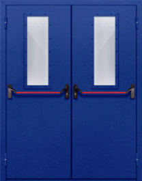 Фото двери «Двупольная со стеклом и антипаникой №63» в Перми