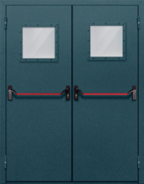 Фото двери «Двупольная со стеклом и антипаникой №57» в Перми