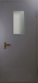 Фото двери «Техническая дверь №4 однопольная со стеклопакетом» в Перми